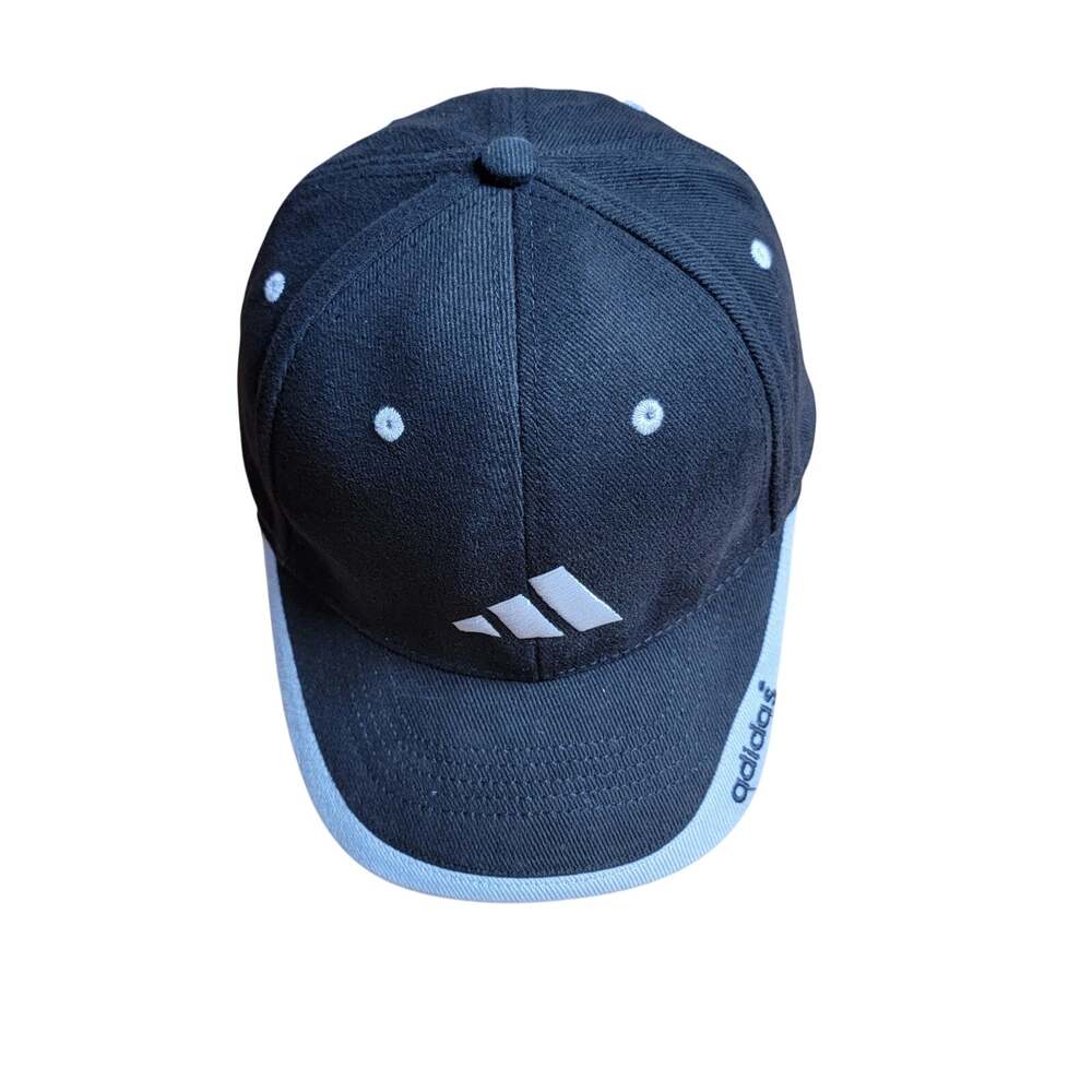 Adidas Strapback Hat Navy Blue Light Blue Underbill Trefoil Logo Adjustable Cap